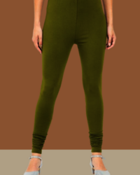 Olive Green Full Length Churidar Leggings