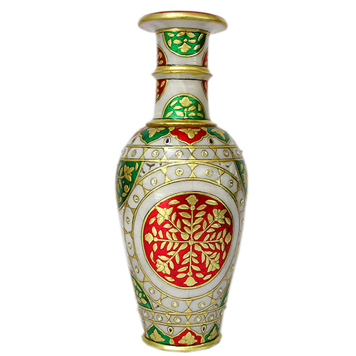 12 Inch Marble Vase Floral
