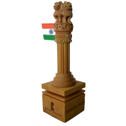 Wooden Ashoka Pillar - High-Quality Wooden Material, Available in Various Sizes, Classic Round Shape, Rich Brown Color, Ideal for Industrial Elegance