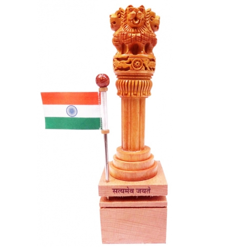 Brown Ashok Pillar With Flag Medium