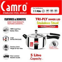 Camro Triply Pressure Cooker (Globus) 5 Liters