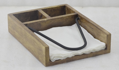 10 Inch Wooden Napkin Holder