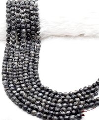 8mm Black Labradorite Beads, Gemstone Beads For Necklace, Crystal Beads Jewelry - 14.5 Inch Strand, Polished Round Beads With Unique Black Color