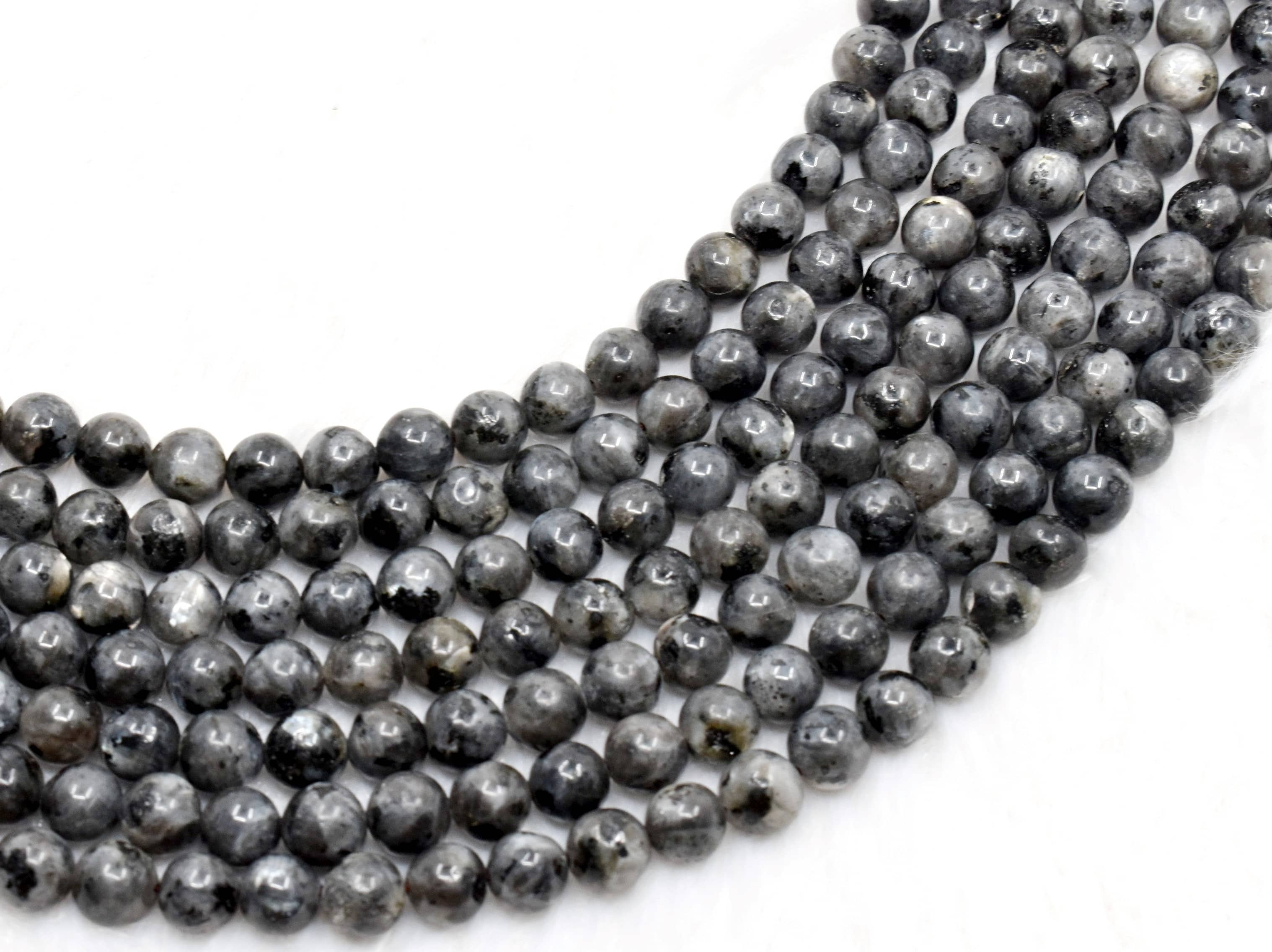 8mm Black Labradorite Beads, Gemstone Beads for Necklace ,Crystal Beads Jewelry