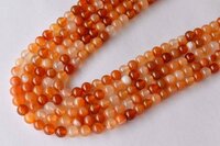 8mm Carnelian Beads - 14.5 Inch Strand, Polished Natural Stone With Unique Deep Hue, Ideal For Jewelry Making And Party Wear
