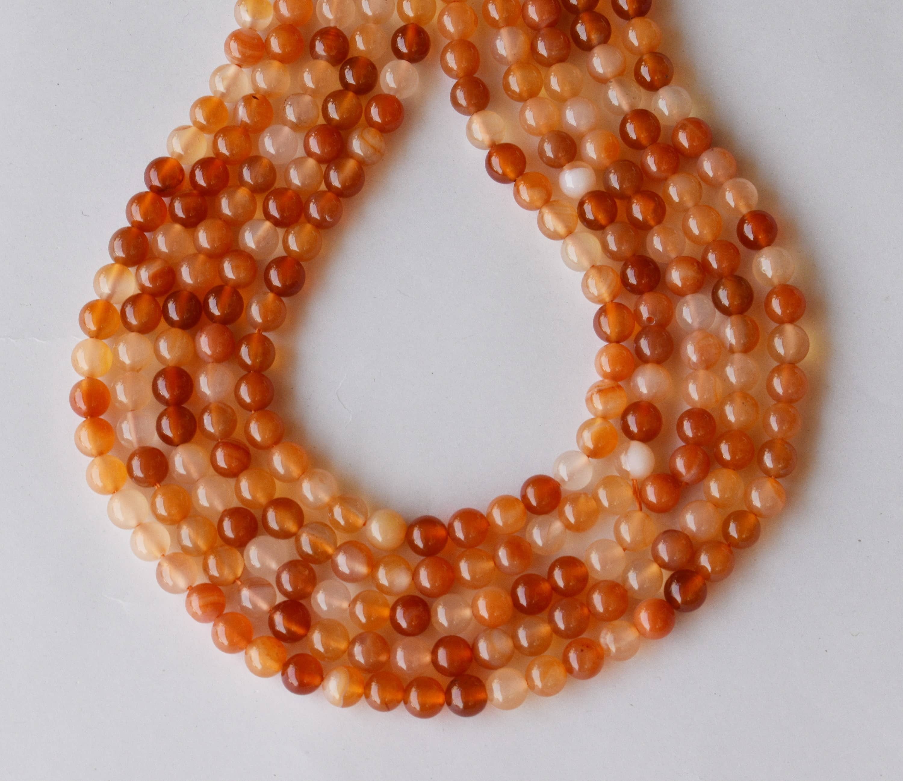 8mm Carnelian Beads, Gemstone Beads for Necklace ,Crystal Beads Jewelry