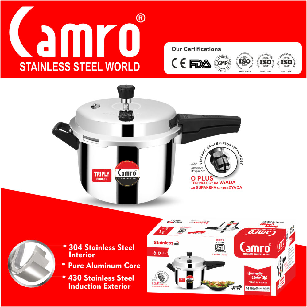 Camro Triply Butterfly Pressure Cooker