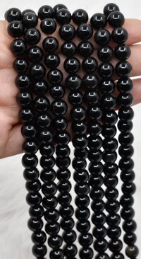 8mm Black Obsidian Beads, Gemstone Beads for Necklace ,Crystal Beads Jewelry