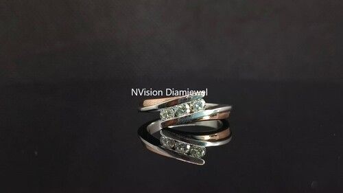 Natural Two-Tone Parallel TrioA DiamondA Ring