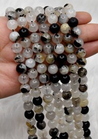 8mm Black Rutile Beads, Gemstone Beads for Necklace ,Crystal Beads Jewelry