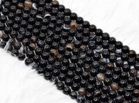 8mm Black Sulemani Agate Beads, Gemstone Beads for Necklace ,Crystal Beads Jewelry