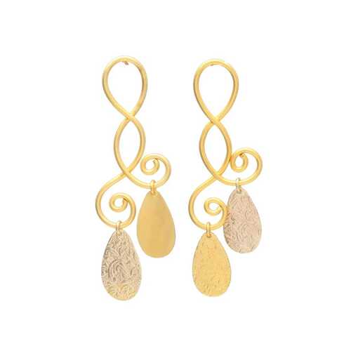 Designer golden woman earring set