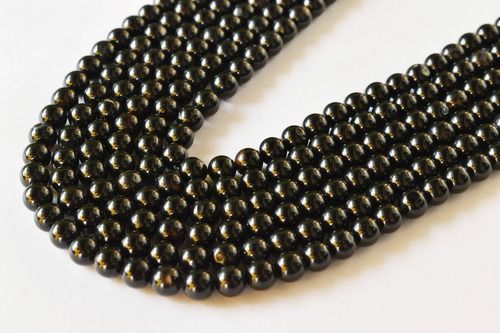 8mm Black Tourmaline Beads, Gemstone Beads for Necklace ,Crystal Beads Jewelry