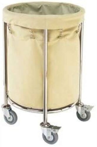 Round Solid Hospital linen trolley