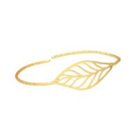 Leaf design cuff bracelet