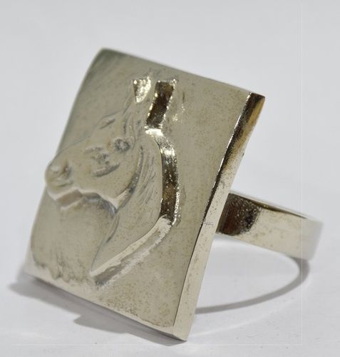 Metal Horse Napkin Ring Silver Plated