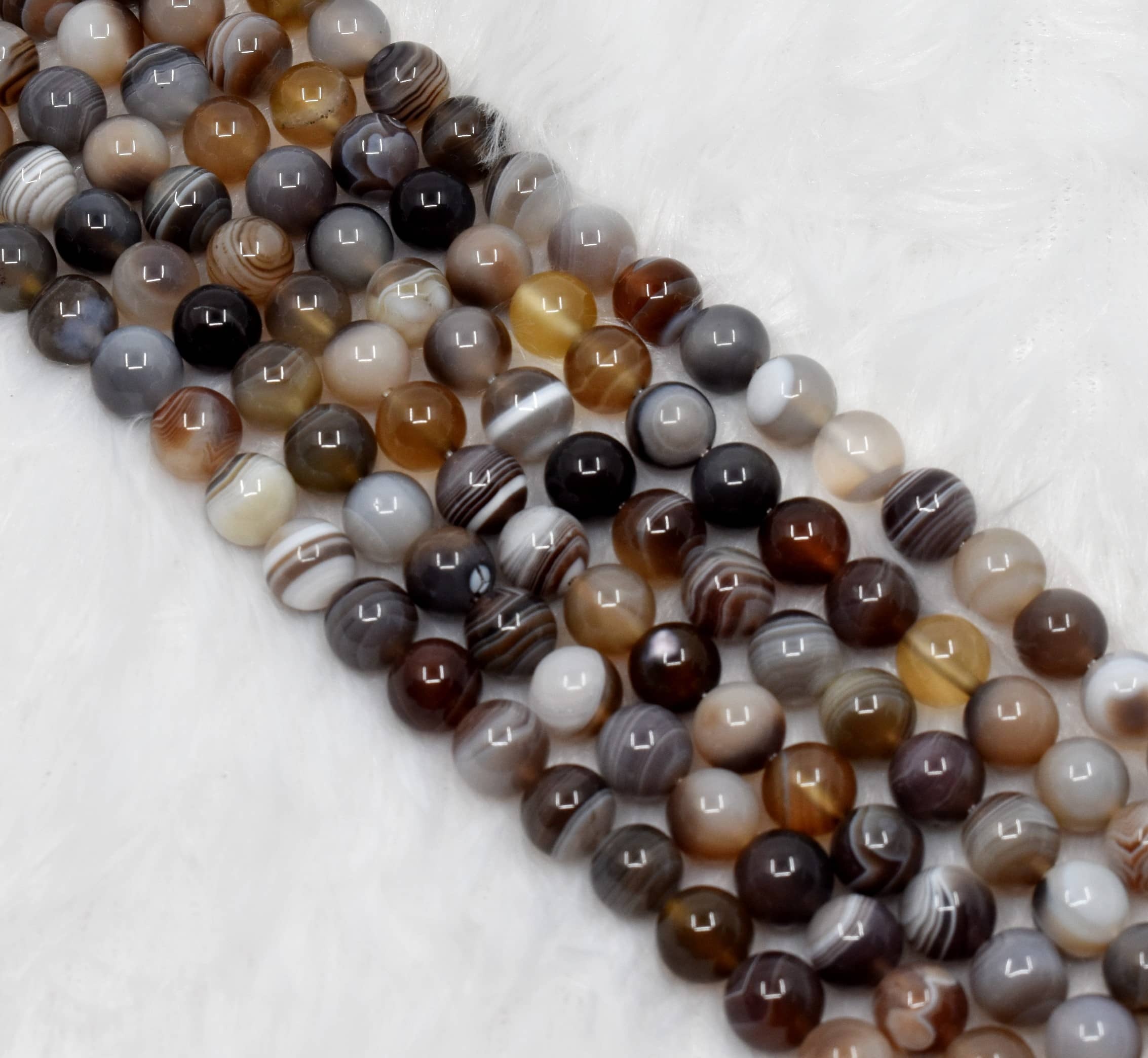 8mm Botswana Agate Beads, Gemstone Beads for Necklace ,Crystal Beads Jewelry