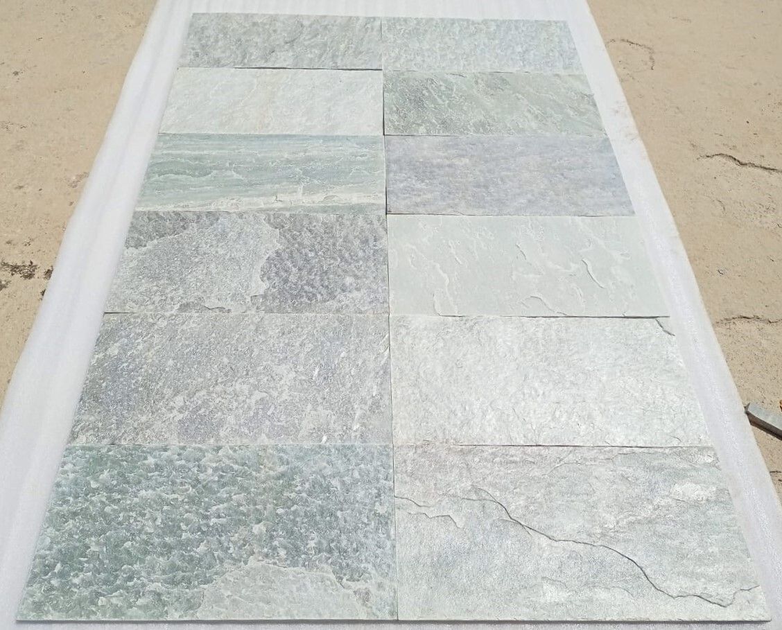 Indian Himachal White Quartzite Slate Decorative Stones for Wall cladding