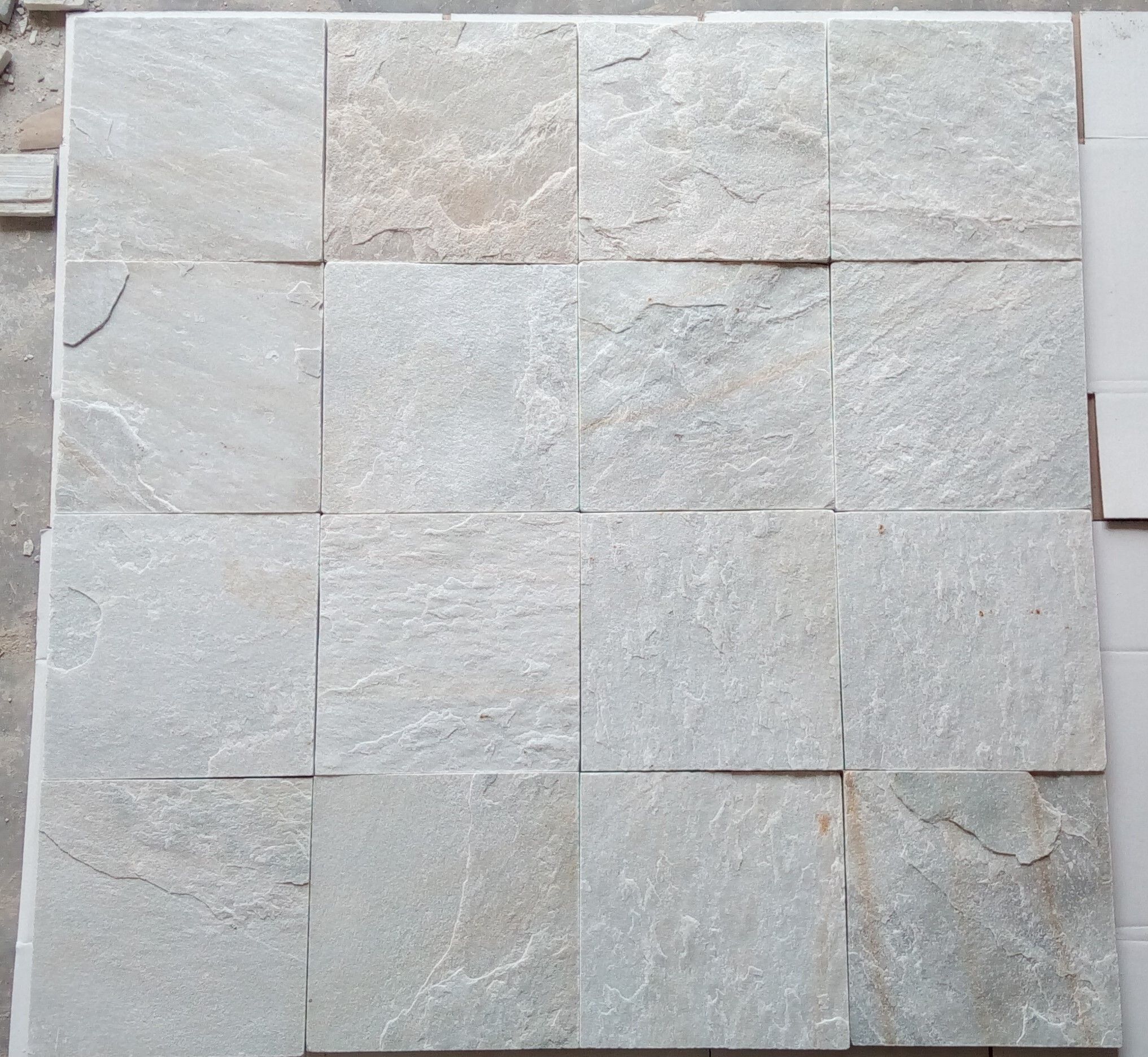 Indian Himachal White Quartzite Slate Decorative Stones for Wall cladding and Floor Tiles