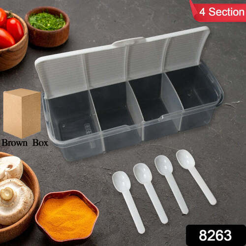 KITCHEN MULTIPURPOSE AIR-TIGHT 4 SECTIONS STORAGE CONTAINERS