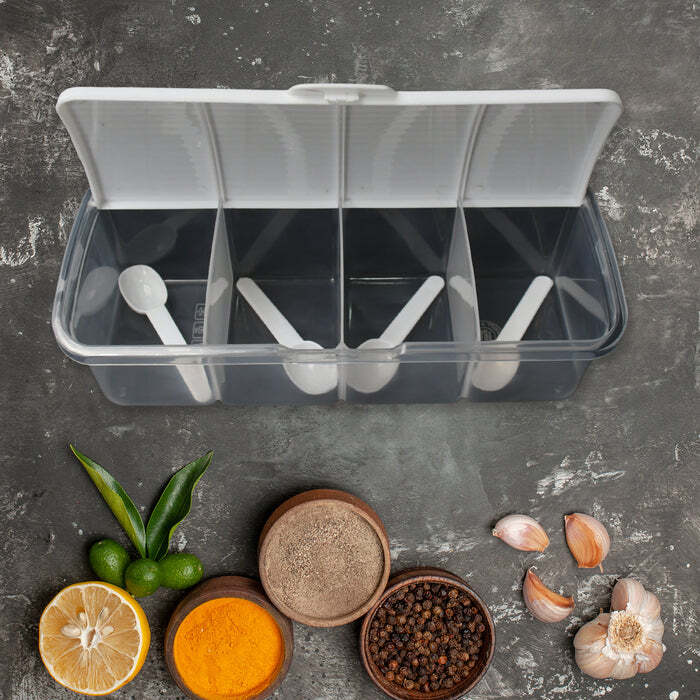 KITCHEN MULTIPURPOSE AIR-TIGHT 4 SECTIONS STORAGE CONTAINERS