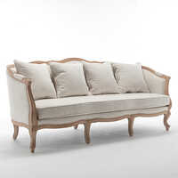 MF-1121-3S America Oak Wood With Linen Fabric Lounge Sofa wedding furniture sofa