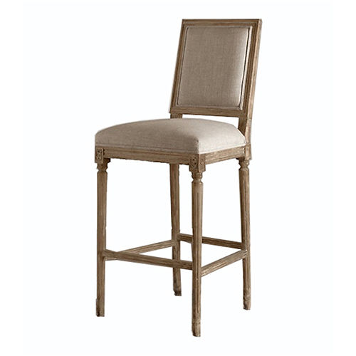 Bs-520 Wood Frame With Linen Fabric Bar Chair Wooden Royal Wedding Bar Chair - Assembly: No Assembly Required