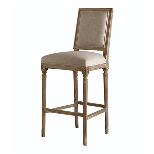 BS-520 Wood Frame With Linen Fabric  Bar Chair wooden royal wedding bar chair