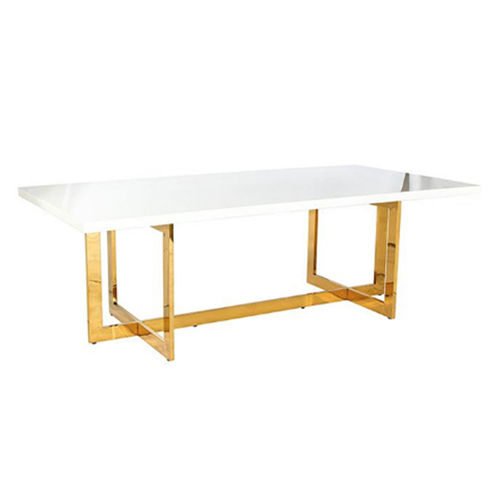 Dt-777 Rectangular Fancy Dining Table Luxury Gold Wedding Table - Assembly: No Assembly Required