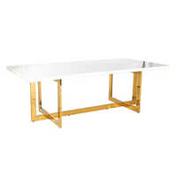 DT-777 Rectangular Fancy Dining Table luxury gold wedding table