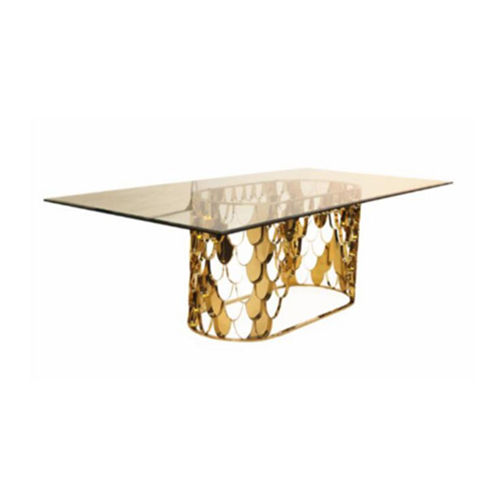 Dt-779 Designer Dining Table Luxury Glass Table For Wedding - Assembly: No Assembly Required