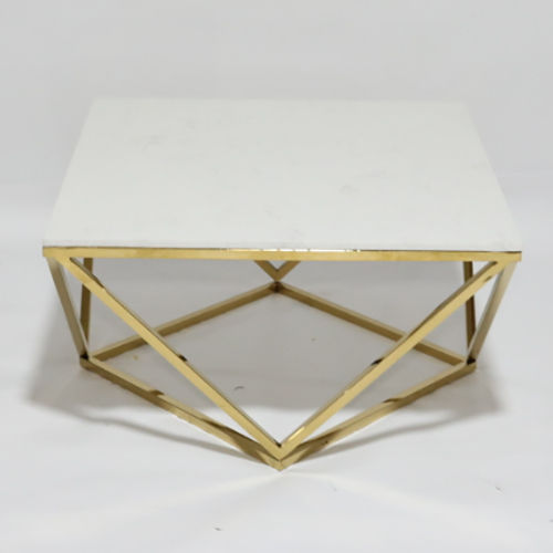 Ct-794 Marble Top With Stainless Steel Base Coffee Table Decor Table Wedding Gold Luxury - Color: Different Available