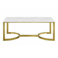 CT-795 Marble Top With Stainless Steel Base Coffee Table for party rental