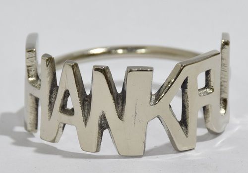 Metal Letters Napkin Ring Silver Plated