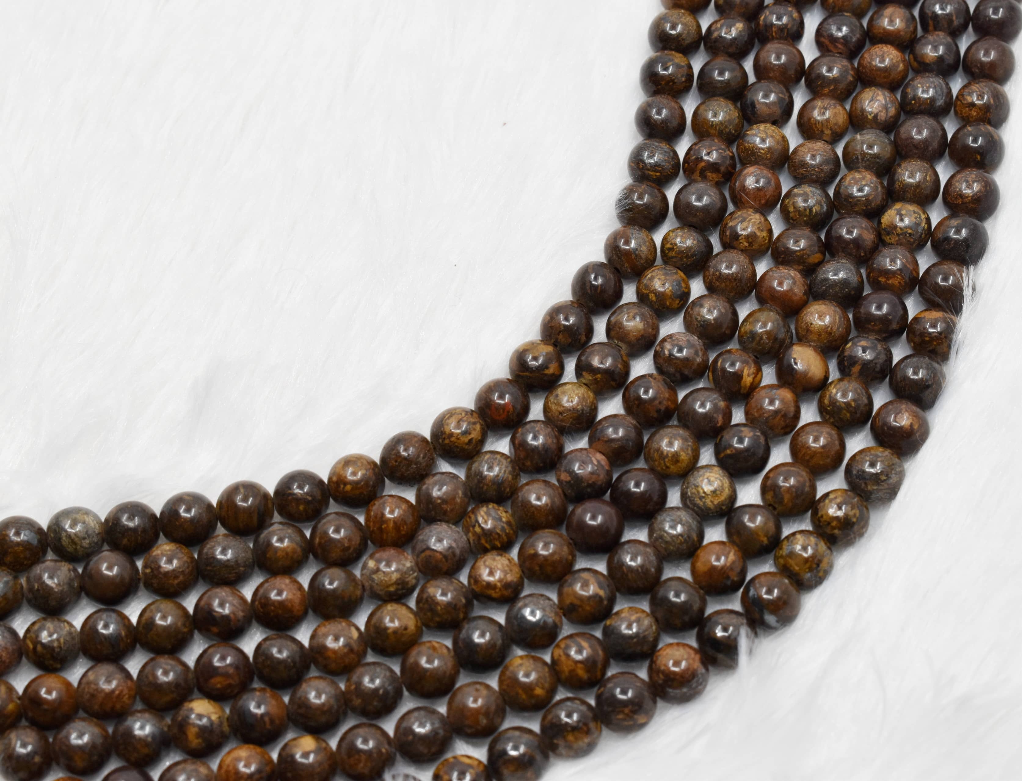 8mm Bronzite Beads, Gemstone Beads for Necklace ,Crystal Beads Jewelry