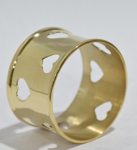 Metal Perforated Napkin Ring Gold Plated