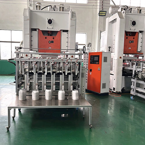 Semi Automatic Simense Motor 800Kn Aluminium Foil Box Making Machine For Lunch Box