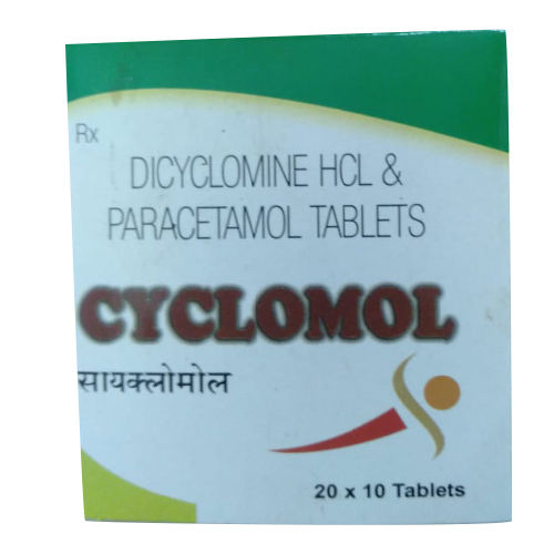 Dicyclomine Hcl And Paracetamol Tablets