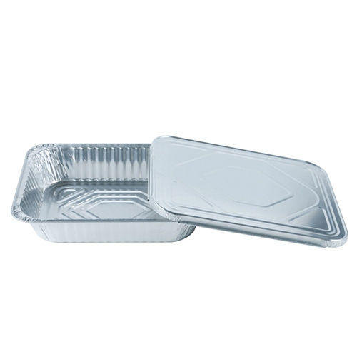 Recyclable Smooth Wall Rectangular Aluminum Foil Container