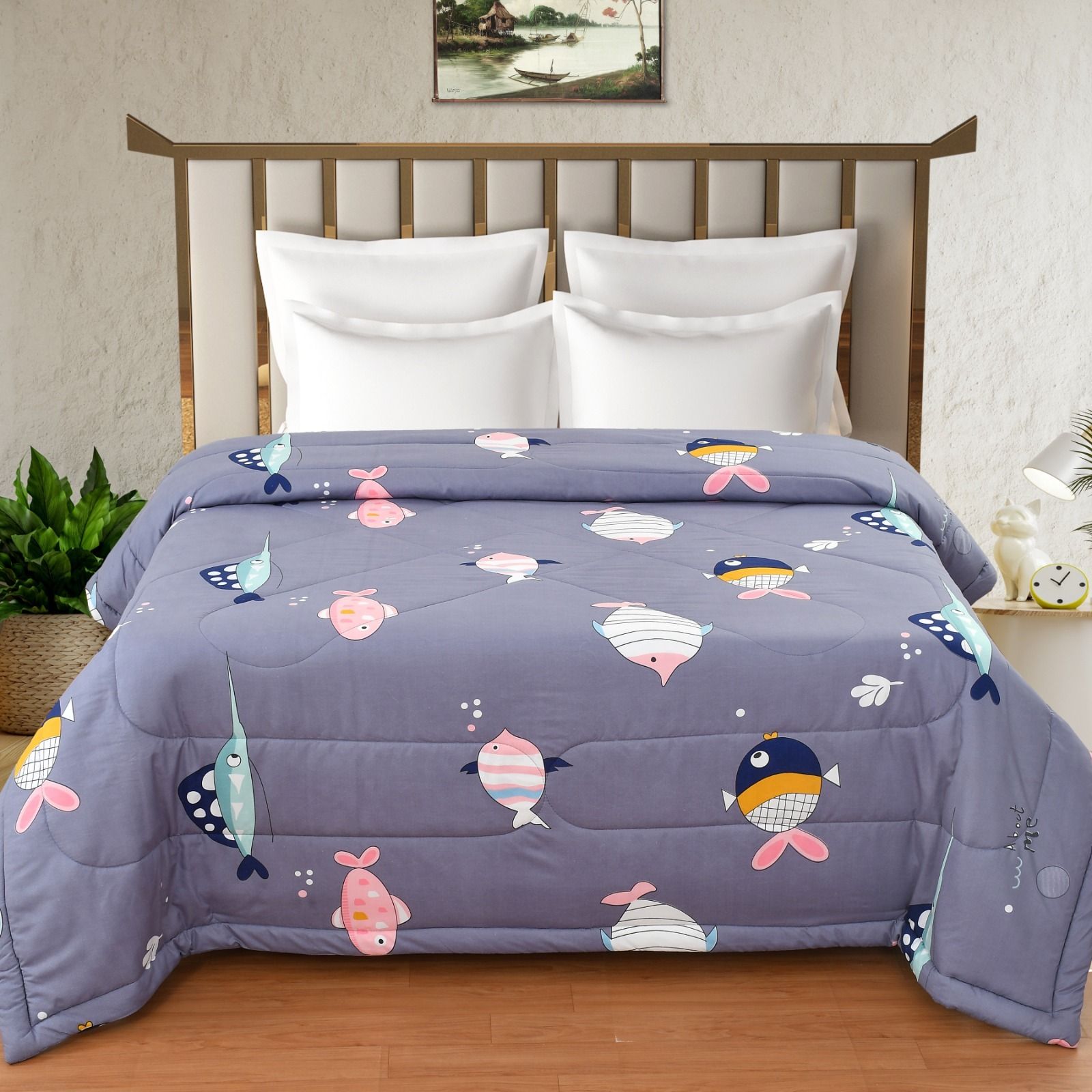 Cartoon Print Comforter Set