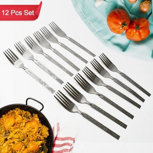 STEEL FORKS SPOON SET OF 12PC 8252