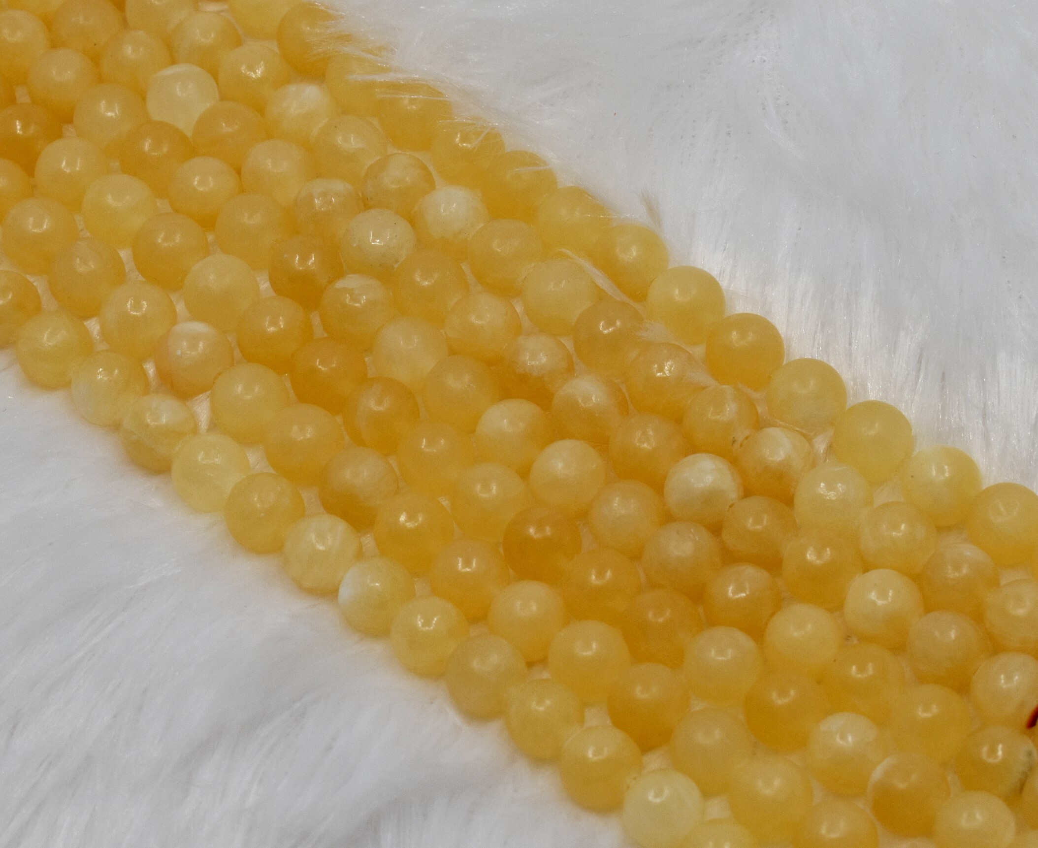 8mm Honey Calcite Beads, Gemstone Beads for Necklace ,Crystal Beads Jewelry