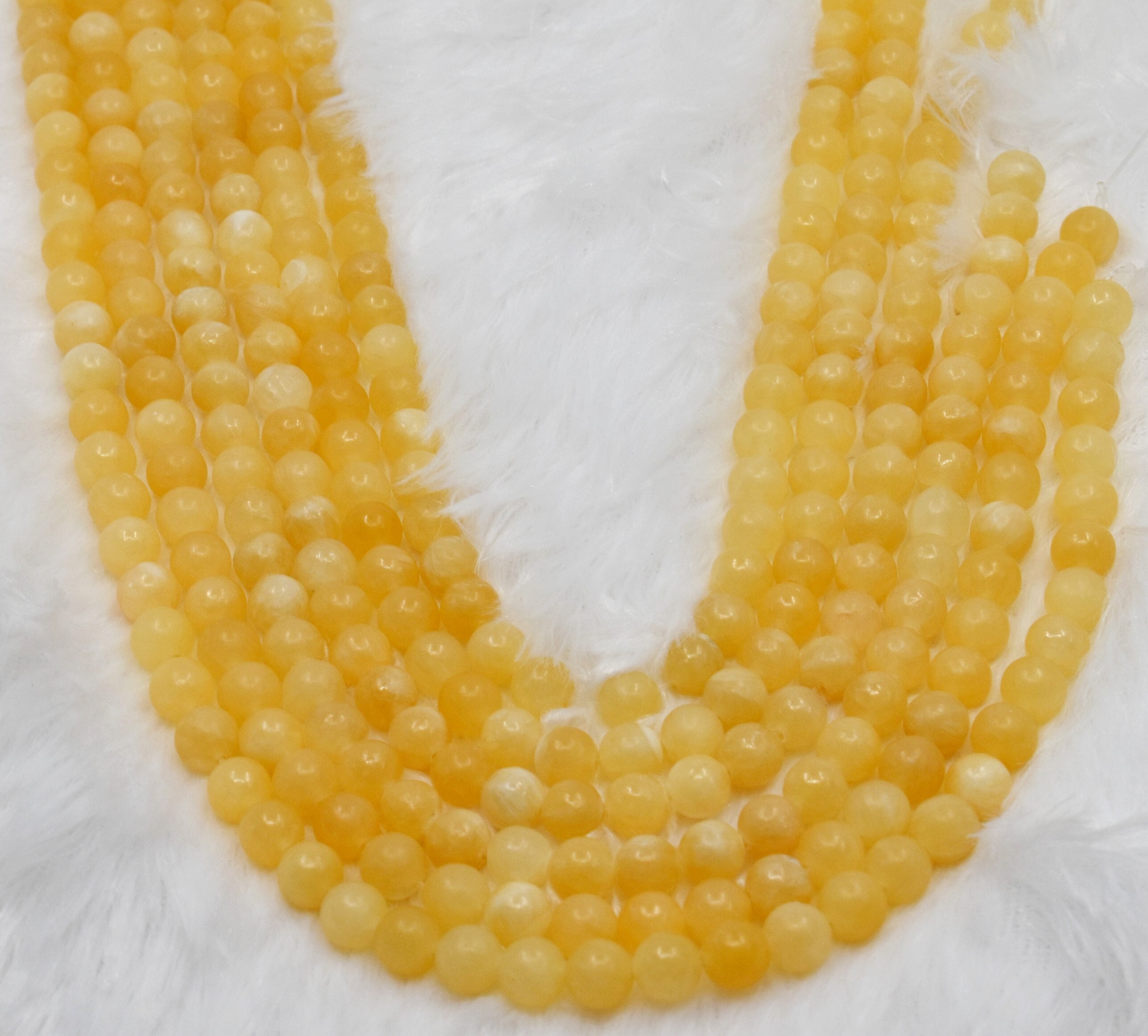 8mm Honey Calcite Beads, Gemstone Beads for Necklace ,Crystal Beads Jewelry