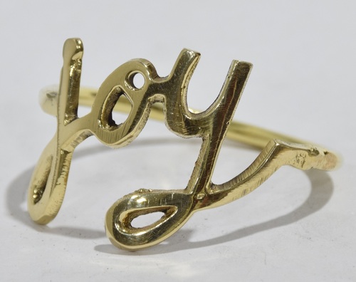 Metal Joy Napkin Ring Gold Plated - Color: Golden