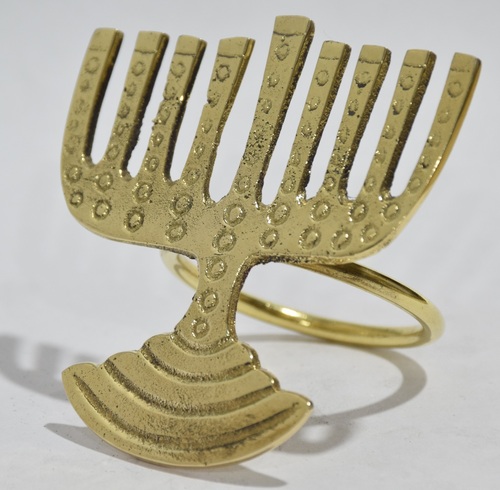 Napkin Ring Gold Plated Black Antique