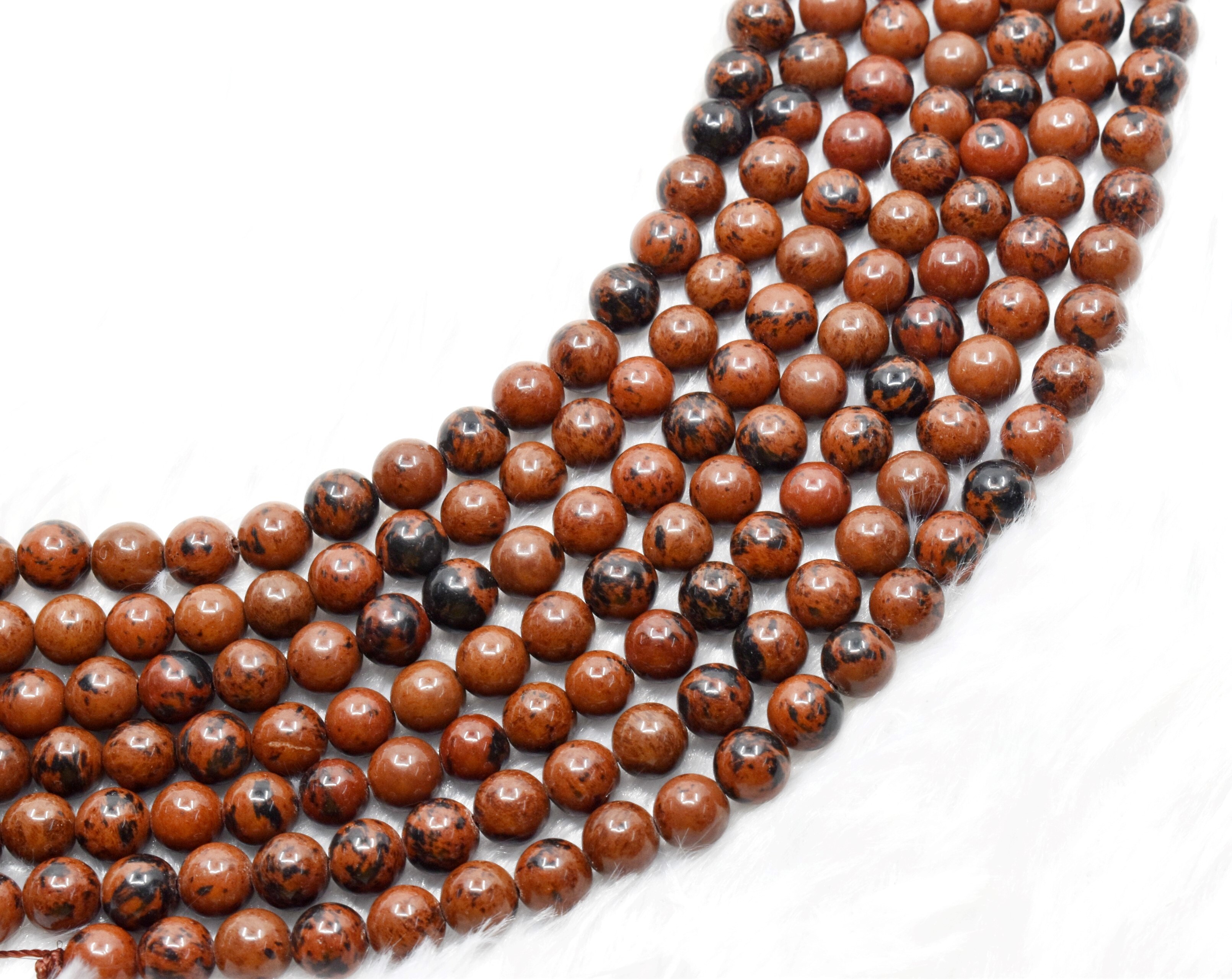 8mm Mahogany Obsidian Beads, Gemstone Beads for Necklace ,Crystal Beads Jewelry