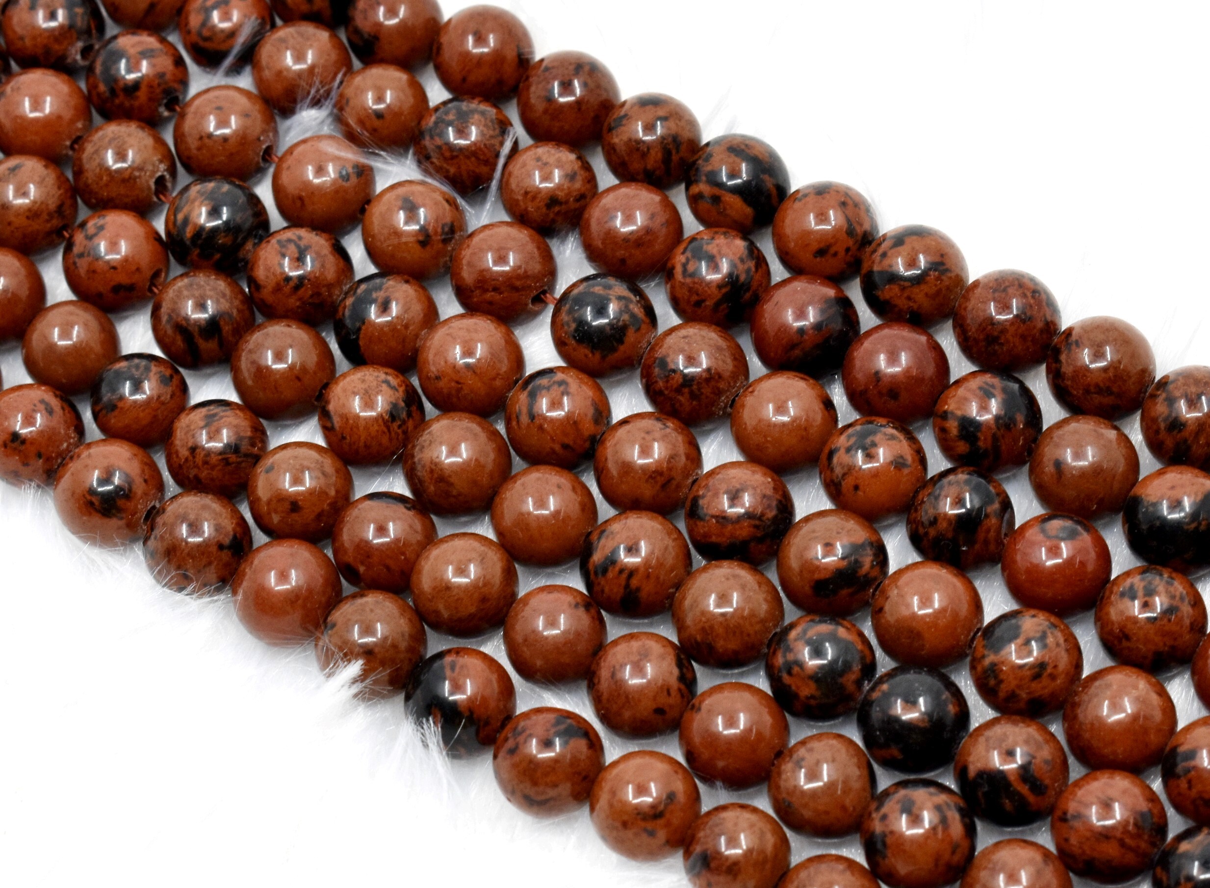 8mm Mahogany Obsidian Beads, Gemstone Beads for Necklace ,Crystal Beads Jewelry