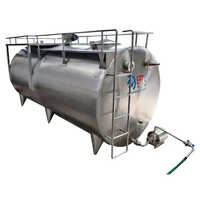 Stainless Steel Horizontal Milk Storage Tank - Capacity: 10000 Ltr