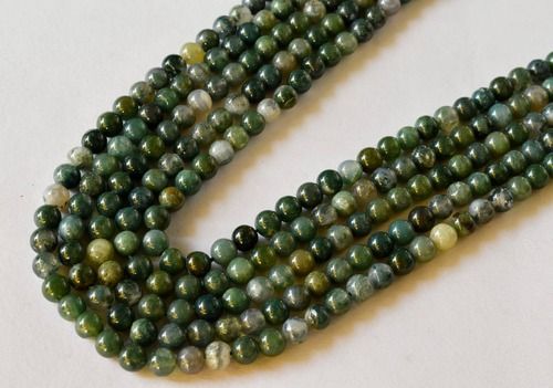 8mm Moss Agate Beads, Gemstone Beads for Necklace ,Crystal Beads Jewelry