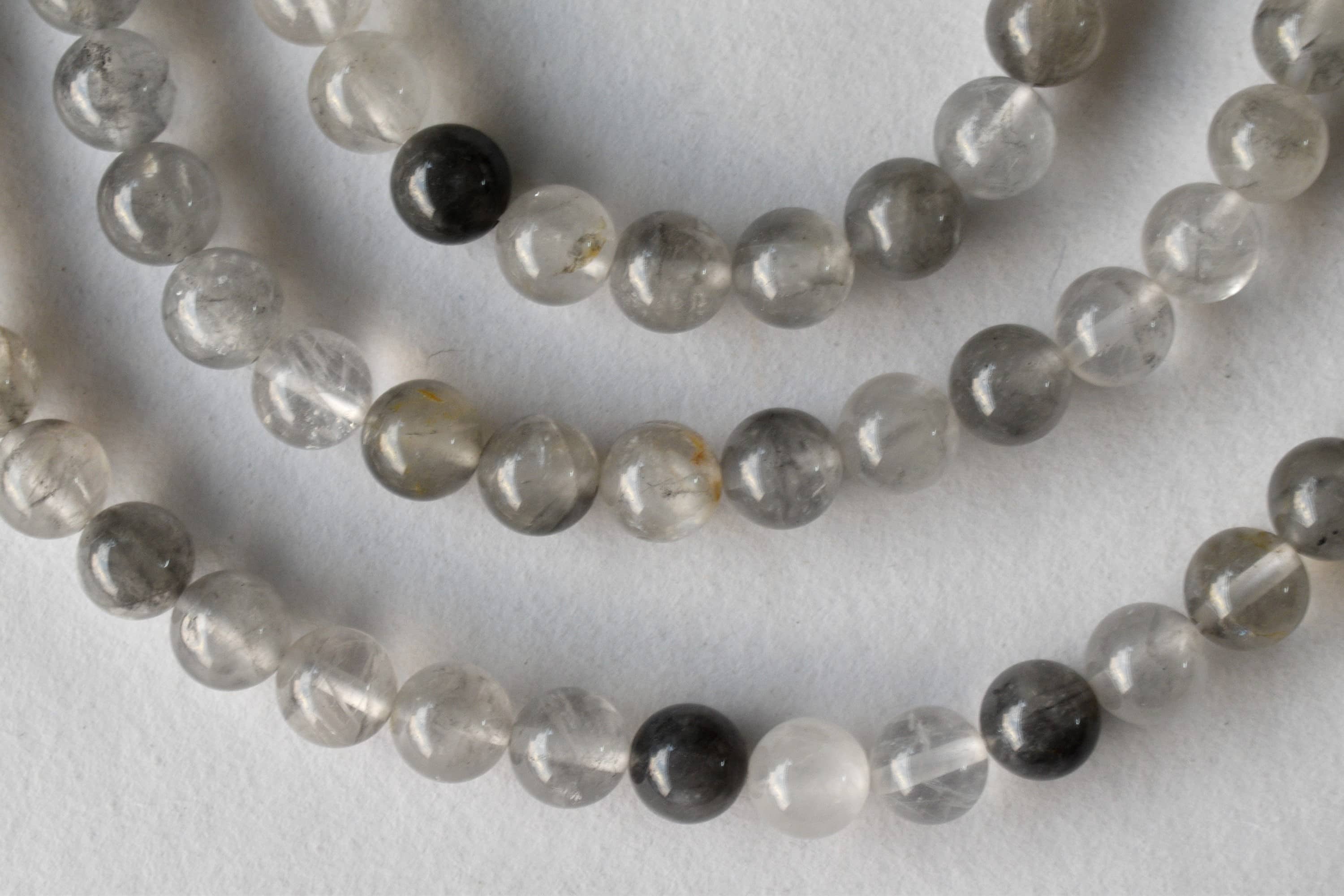 8mm Cloudy Quartz Beads, Gemstone Beads for Necklace ,Crystal Beads Jewelry